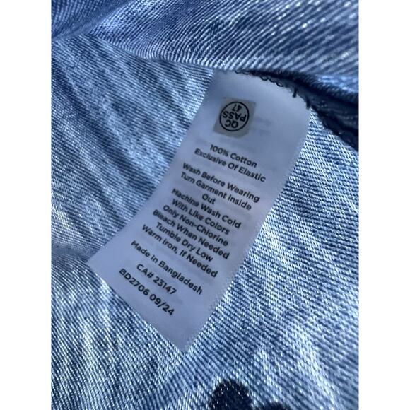 Talbots Chambray Heart Print Long Sleeve Button Down P - Picture 4 of 4